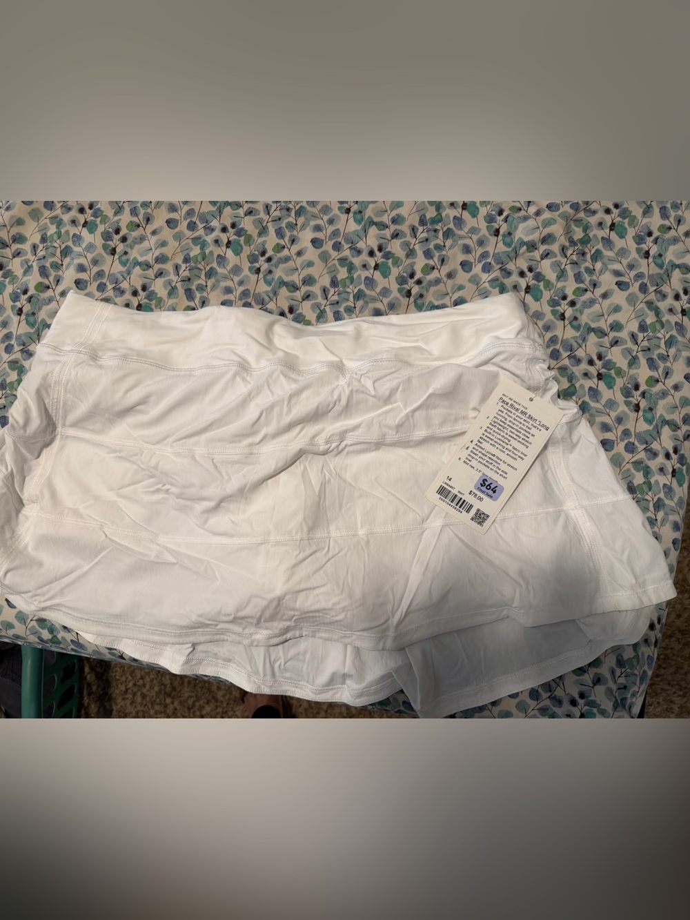 lululemon athletica Women's White Athletic Skort - Built-In Shorts